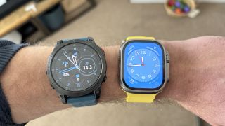 Garmin Epix 2 vs Apple Watch Ultra on wrist