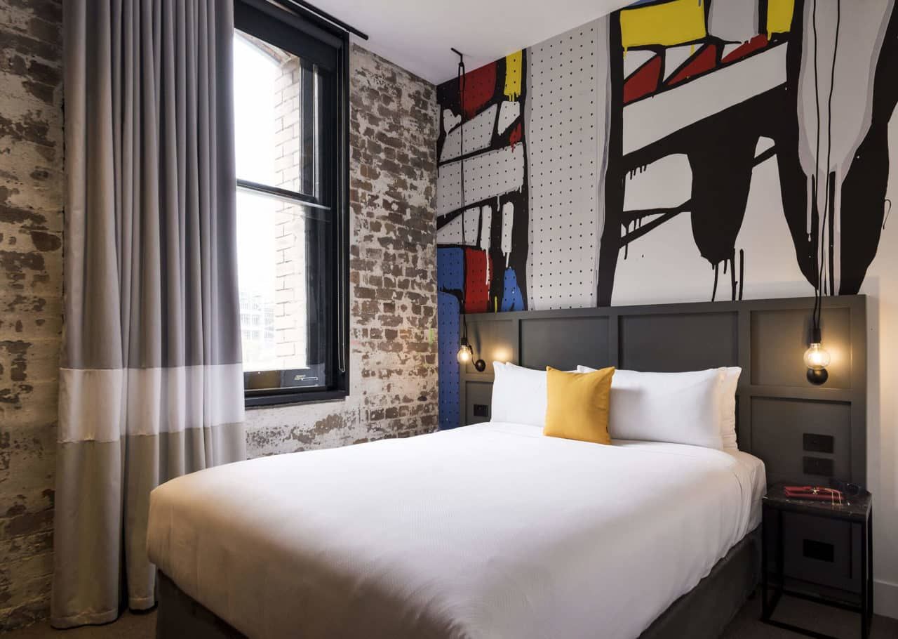 Hotel room at The Woolstore 1888