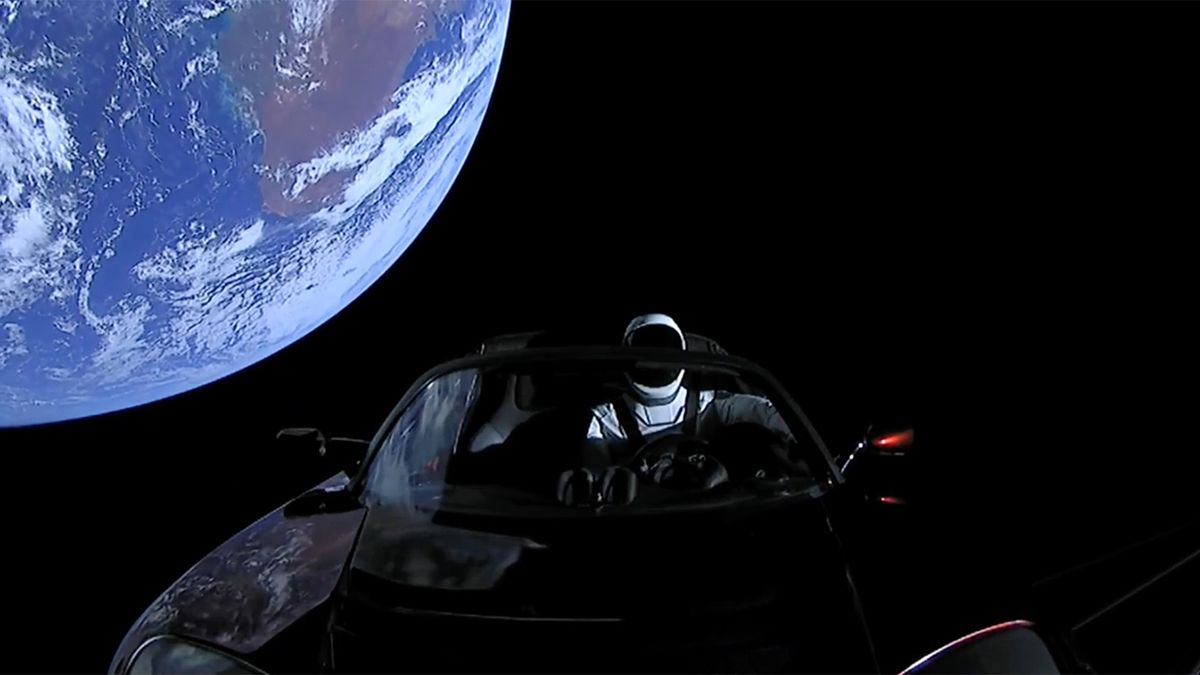 Spacexs Epic Road Trip Photos Starman Rides A Tesla