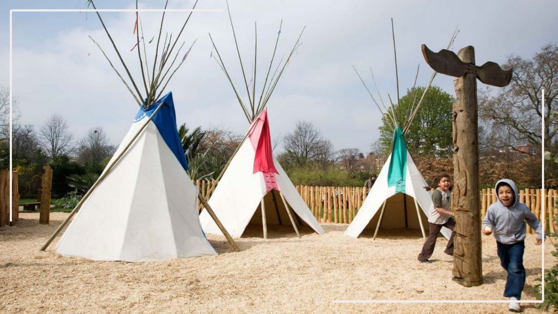 Image of teepees at Diana, Princess of Wales' Memorial Playground as part of free things to do in London