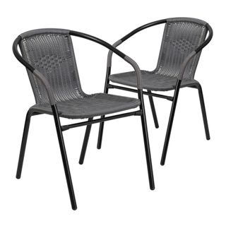 Anacely Rattan Indoor/Outdoor Stacking Chairs (Set of 2) by Flash Furniture