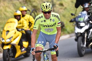 Alberto Contador on the attack