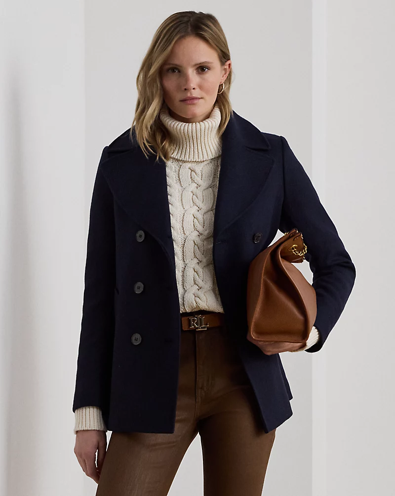 Wool Blend Peacoat