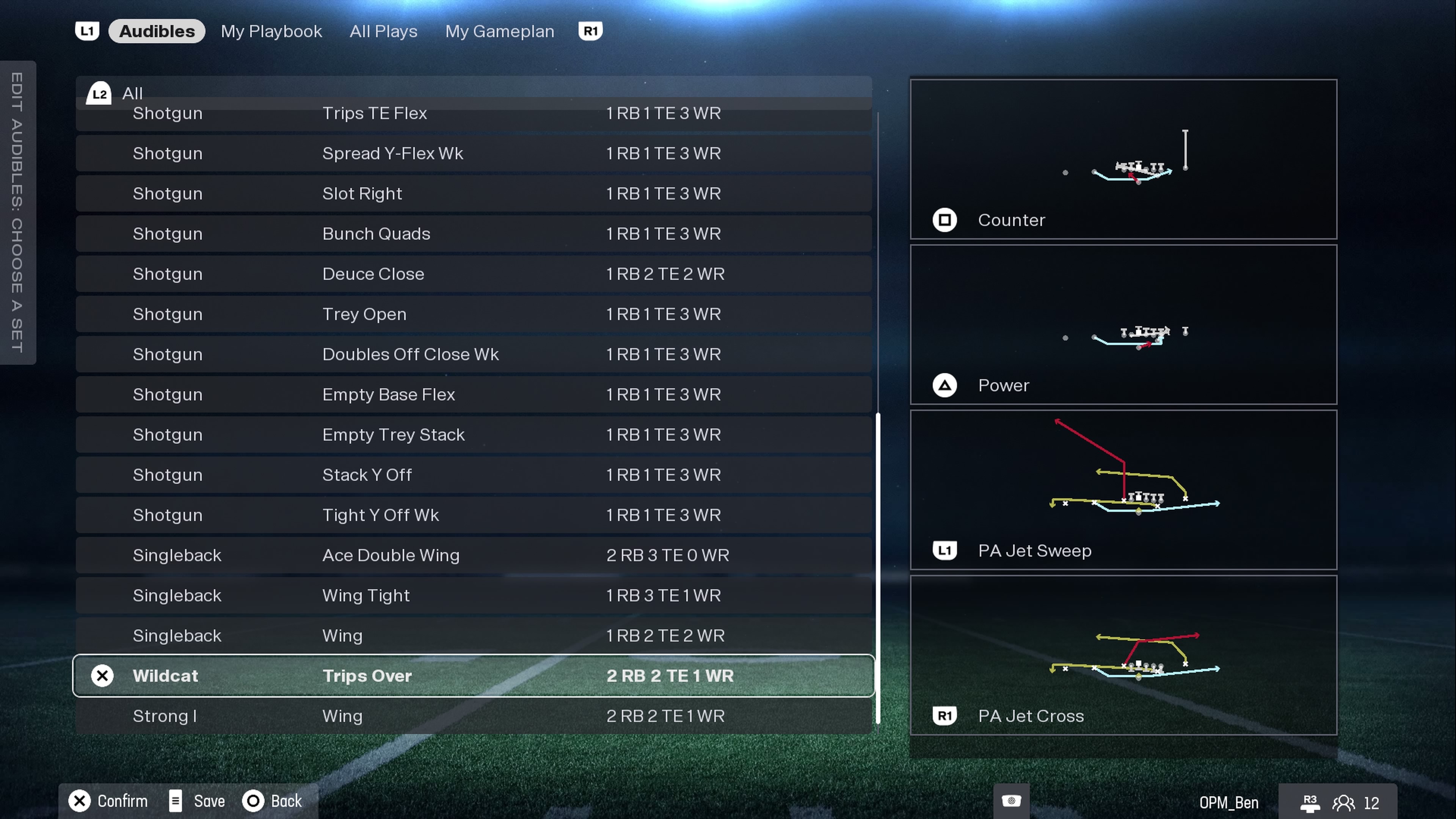 The Eagles offensive playbook in Madden 26