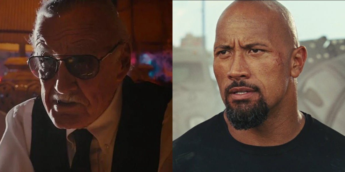 Stan Lee and Dwayne Johnson