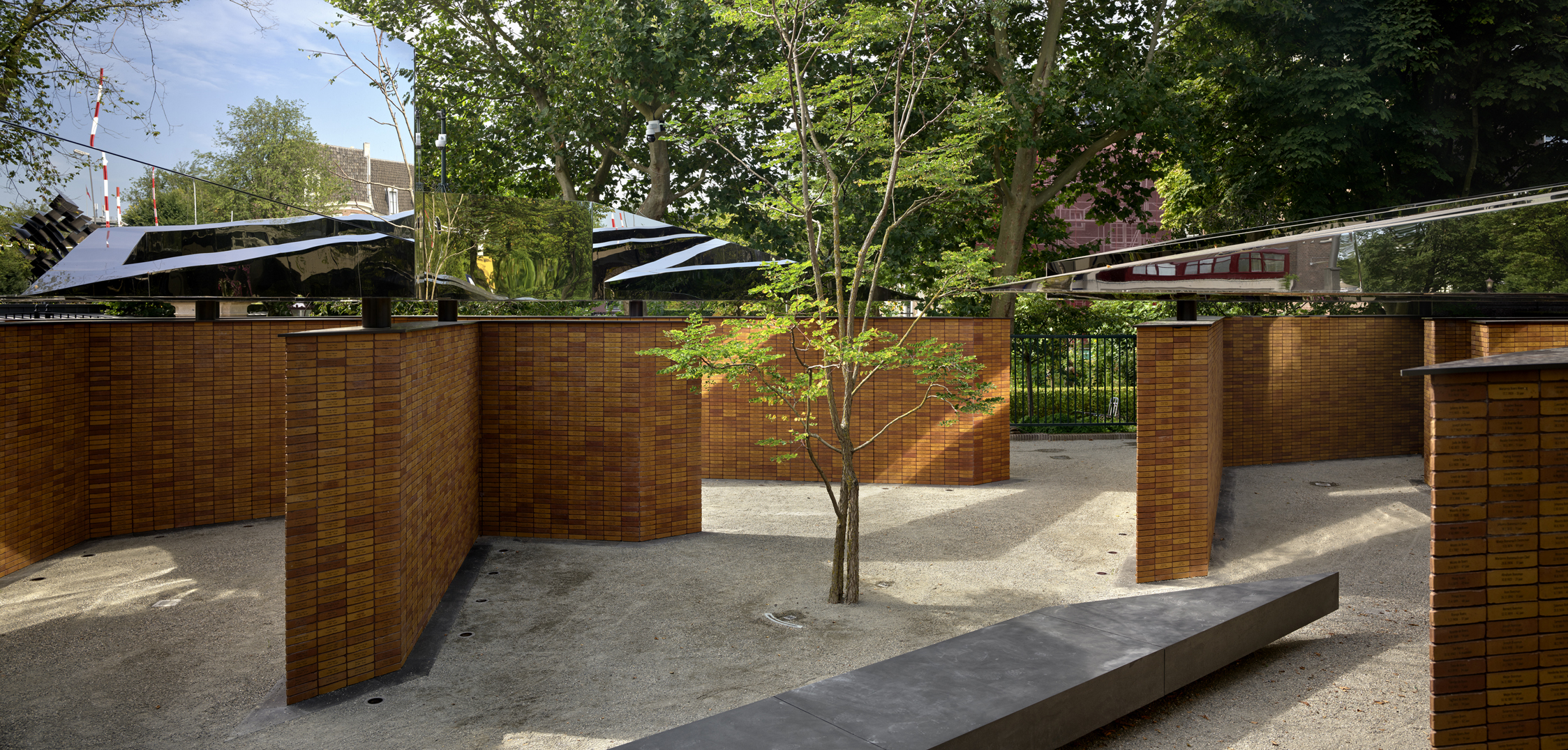 hero shot of Studio Libeskind's National Holocaust Memorial of Names in Amsterdam