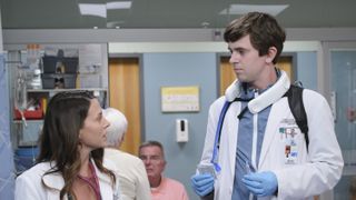 Savannah Welch and Freddie Highmore in The Good Doctor