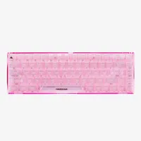 Higround CLEAR ROSE QUARTZ Basecamp 65 Keyboard (Silent Glacier Switch)