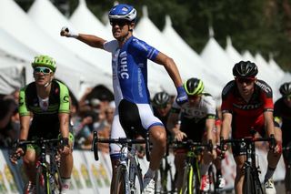 Kiel Reijnen (UnitedHealthcare) pumped with victory