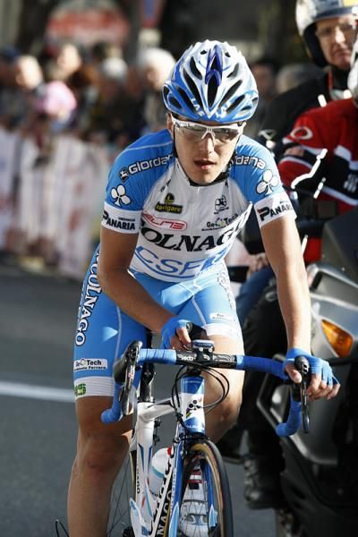 Domenico Pozzovivo (Colnago - CSF Inox) at the finish in Gaggio Montano.