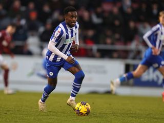 Steven Sessegnon of Wigan Athletic in action during the Sky Bet League One match between Northampton Town and Wigan Athletic at Sixfields on January 13, 2024 in Northampton, England. (Photo by Pete Norton/Getty Images)