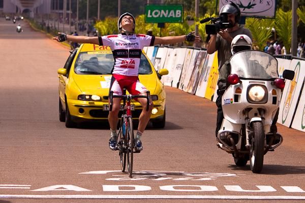 Christoph Premont of Belgium wins stage 7 with a comfortable margin.