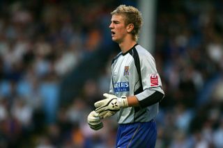 A young Joe Hart in action for Shrewsbury Town in 2005.