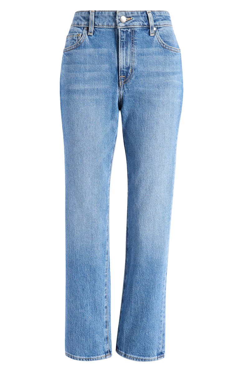 Mid Rise Straight Leg Ankle Jeans