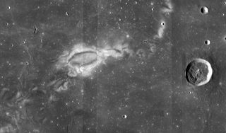 An image taken by NASA's Lunar Reconnaissance Orbiter shows the Reiner Gamma swirl.