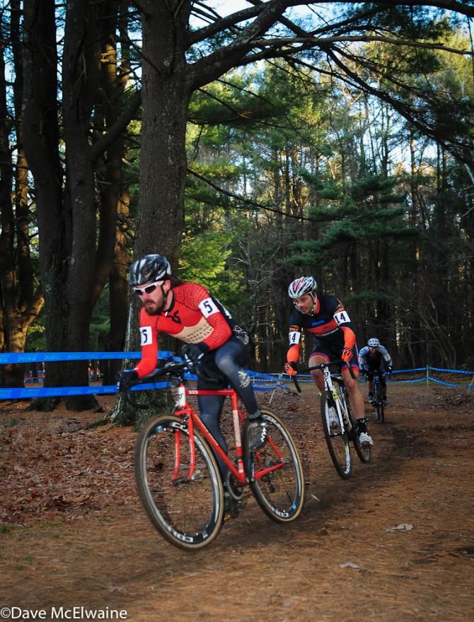 Dan Timmerman (House Industries-Richard Sachs) leading a group in the woods