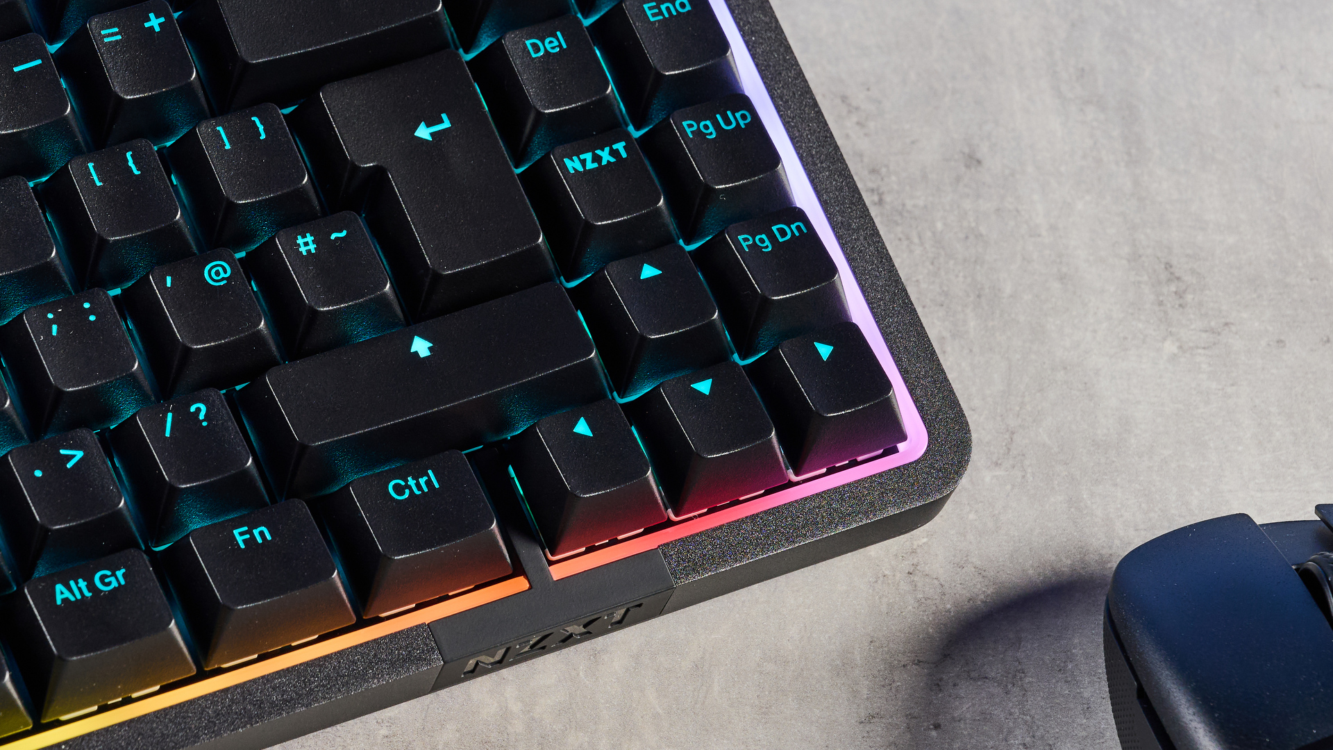 A black NZXT Function Elite MiniTKL Hall Effect keyboard