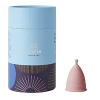 pink menstrual cup with box