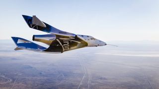 Virgin Galactic's SpaceShipTwo during a glide test in 2016.