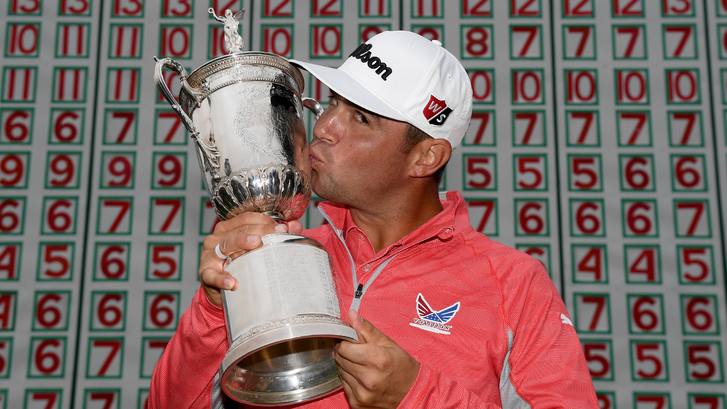 Gary Woodland with the US Open trophy