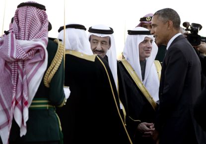 Obama in Saudi Arabia in January. 