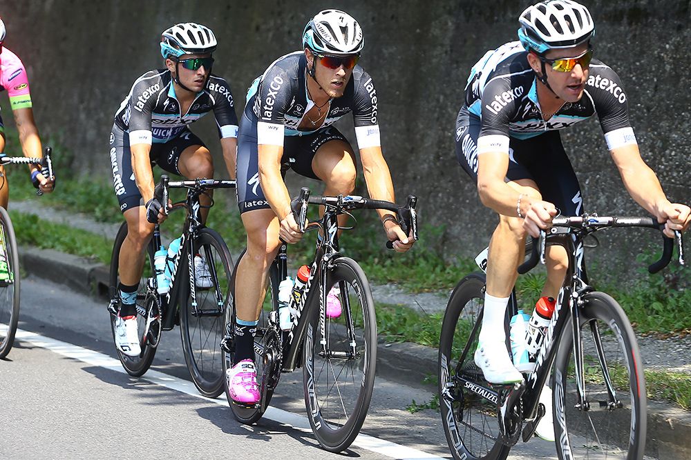 Fabio Sabatini, Matteo Trentin and Gianluca Brambilla.