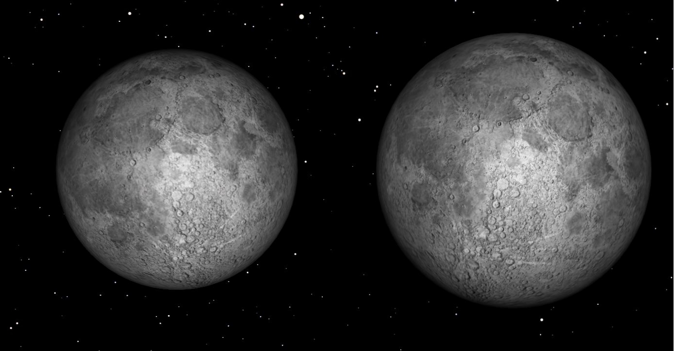 Minimoon and Supermoon Comparison 2014