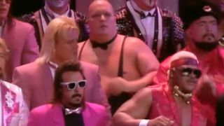 Wrestlers performing at the WWE Slammy Awards in 1987