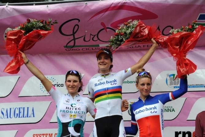 Marianne Vos atop the podium