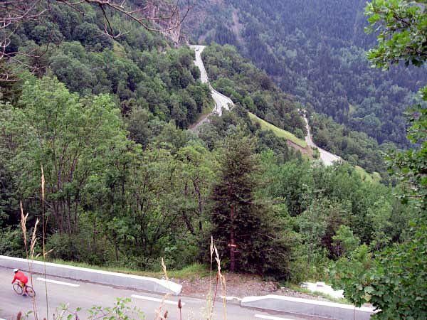Corners on Alpe d'Huez.