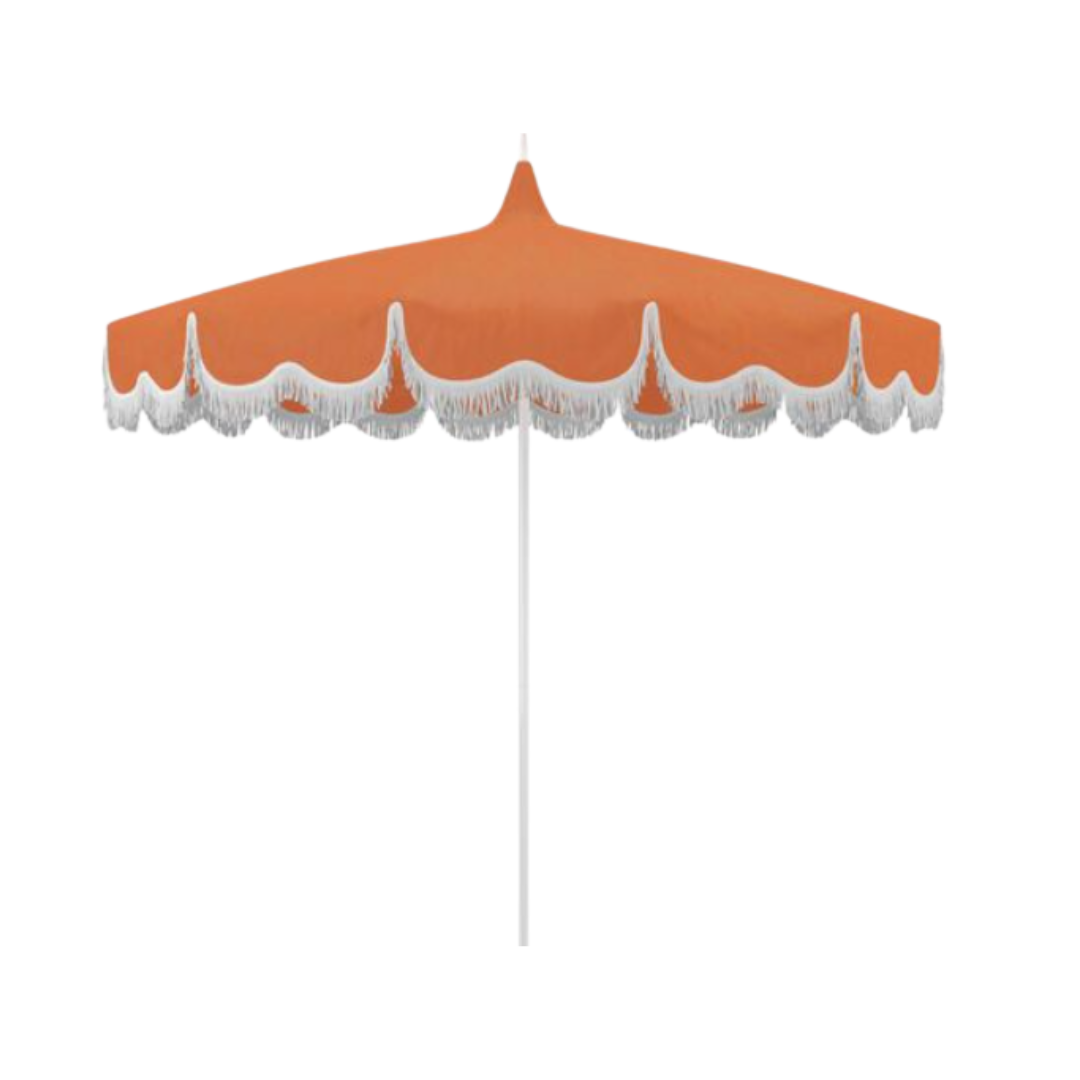 Billow Fringe Pagoda Patio Umbrella