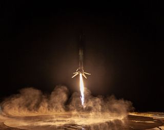The first stage of a SpaceX Falcon 9 rocket made history with this landing at Landing Zone 4 at California’s Vandenberg Air Force Station on Oct. 7, 2018. The touchdown marked SpaceX's first-ever West Coast landing of a Falcon 9 rocket.