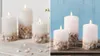 TruGlow Shell Wax Pillar Flameless Candles Set of 3