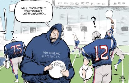 Editorial cartoon sports Patriots NFL
