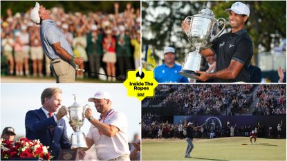 Golfers celebrate their Major wins
