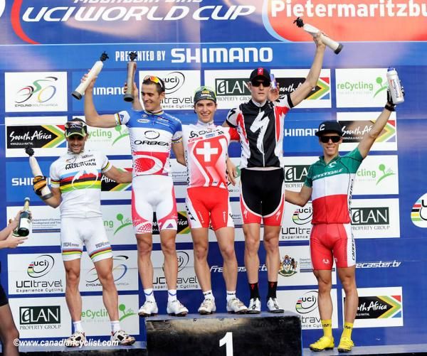 Podium: Hermida, Absalon, Schurter, Kulhavy, Fontana