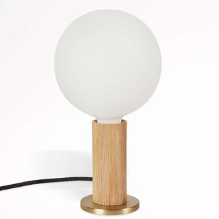 Tala Oak Table Lamp with Sphere IV Bulb