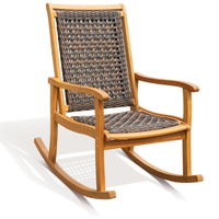 Wood Wicker Rocking Chair