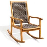 Wood Wicker Rocking Chair