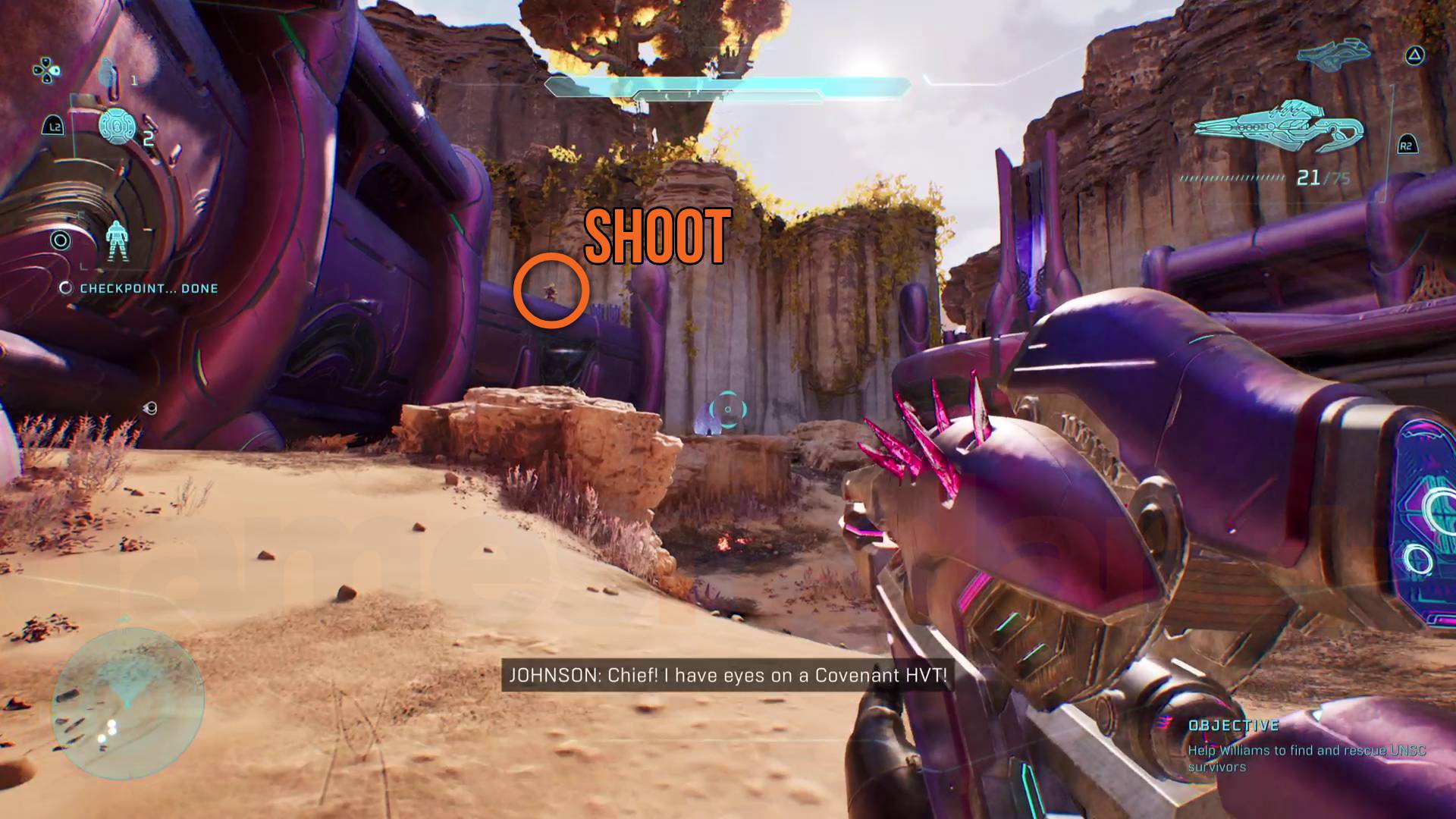 Halo Campaign Evolved The Most Dangerous Game Temperamental Skull gold elite 3 on balcony
