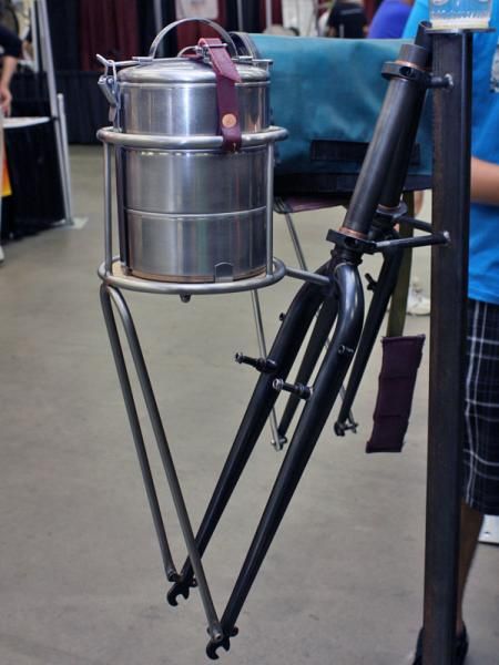 Sendero built this rack specifically around these stackable stainless food containers.