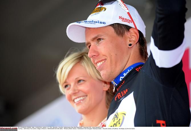 Kenneth Van Bilsen (Bel) Topsport Vlaanderen leads the combativity classification