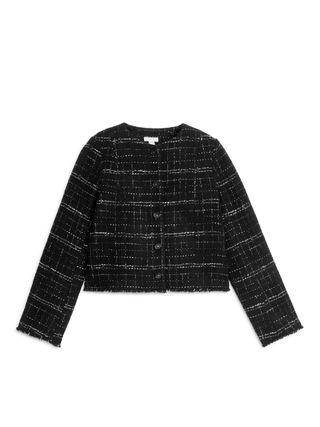 Tweed Jacket - Black - Arket Gb