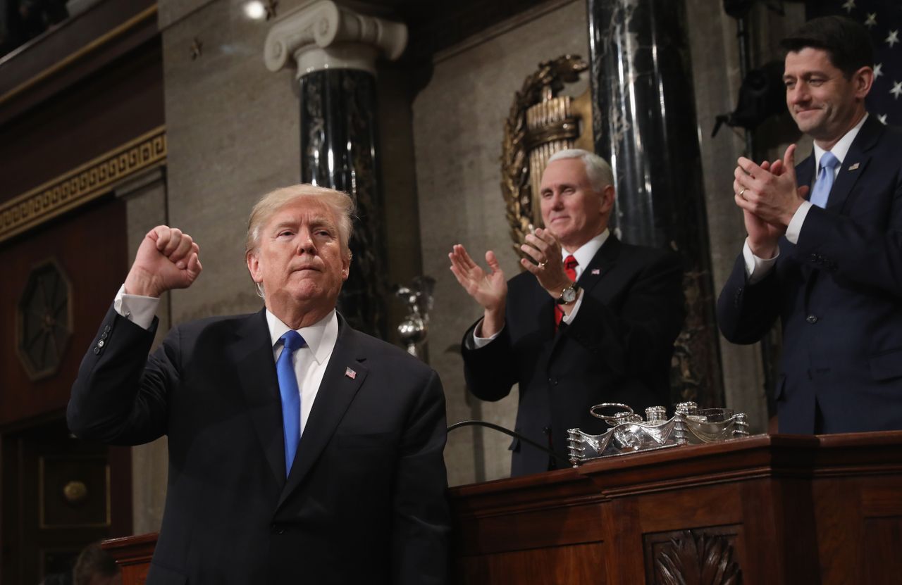 President Trump gives his first SOTU speech