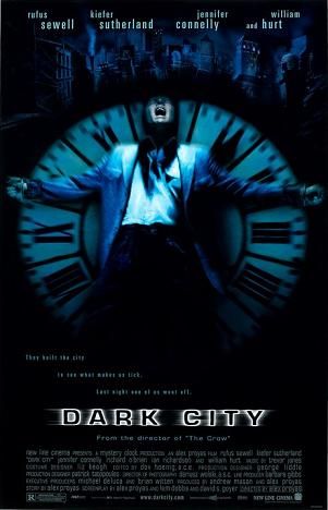 The poster for the science fiction movie "Dark City."
