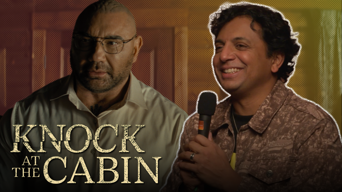 Dave Bautista In Knock At The Cabin / Director M. Night Shyamalan