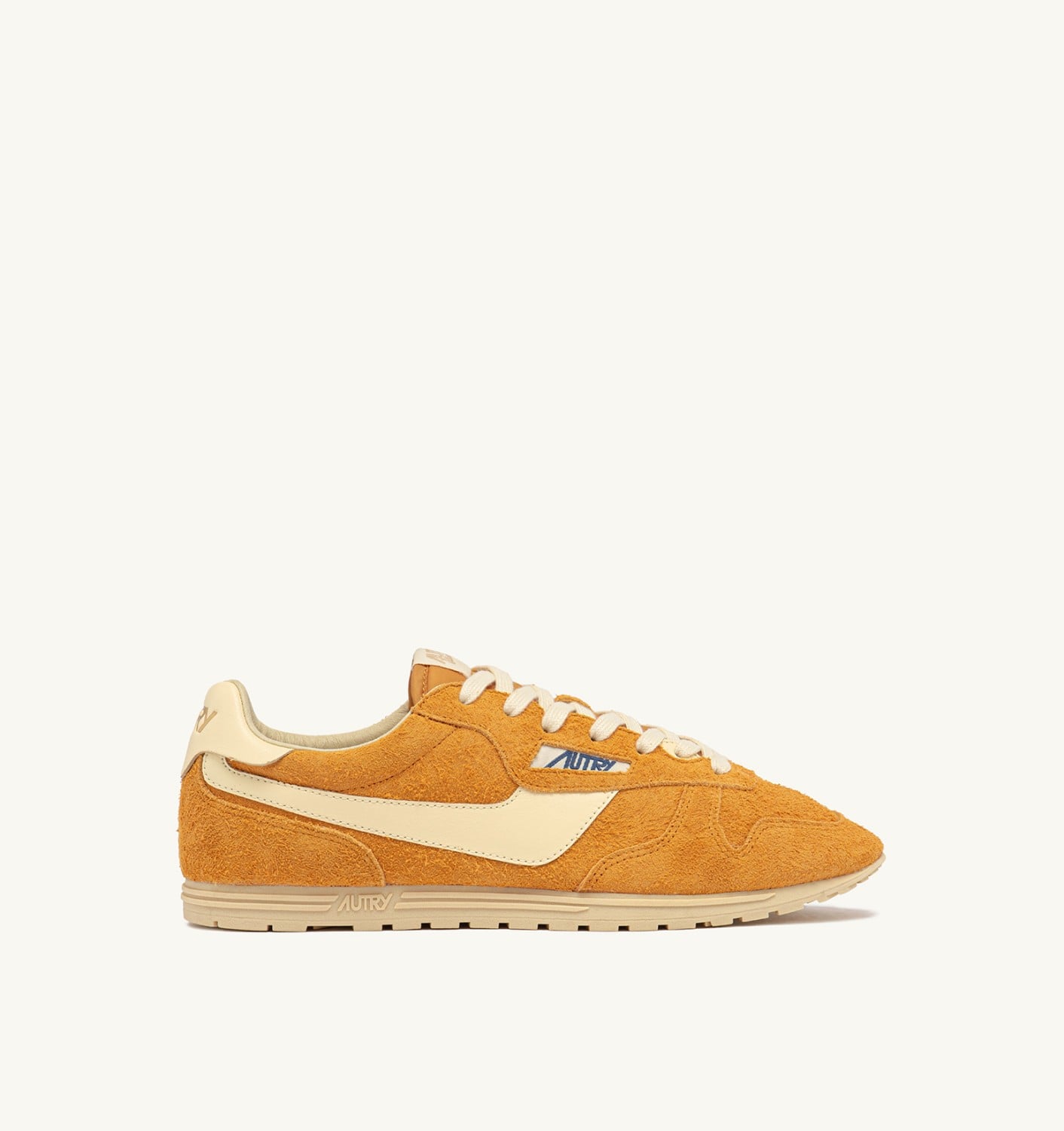 Sneakers Windspin in Suede and Leather Color Cadmium and Rutabaga