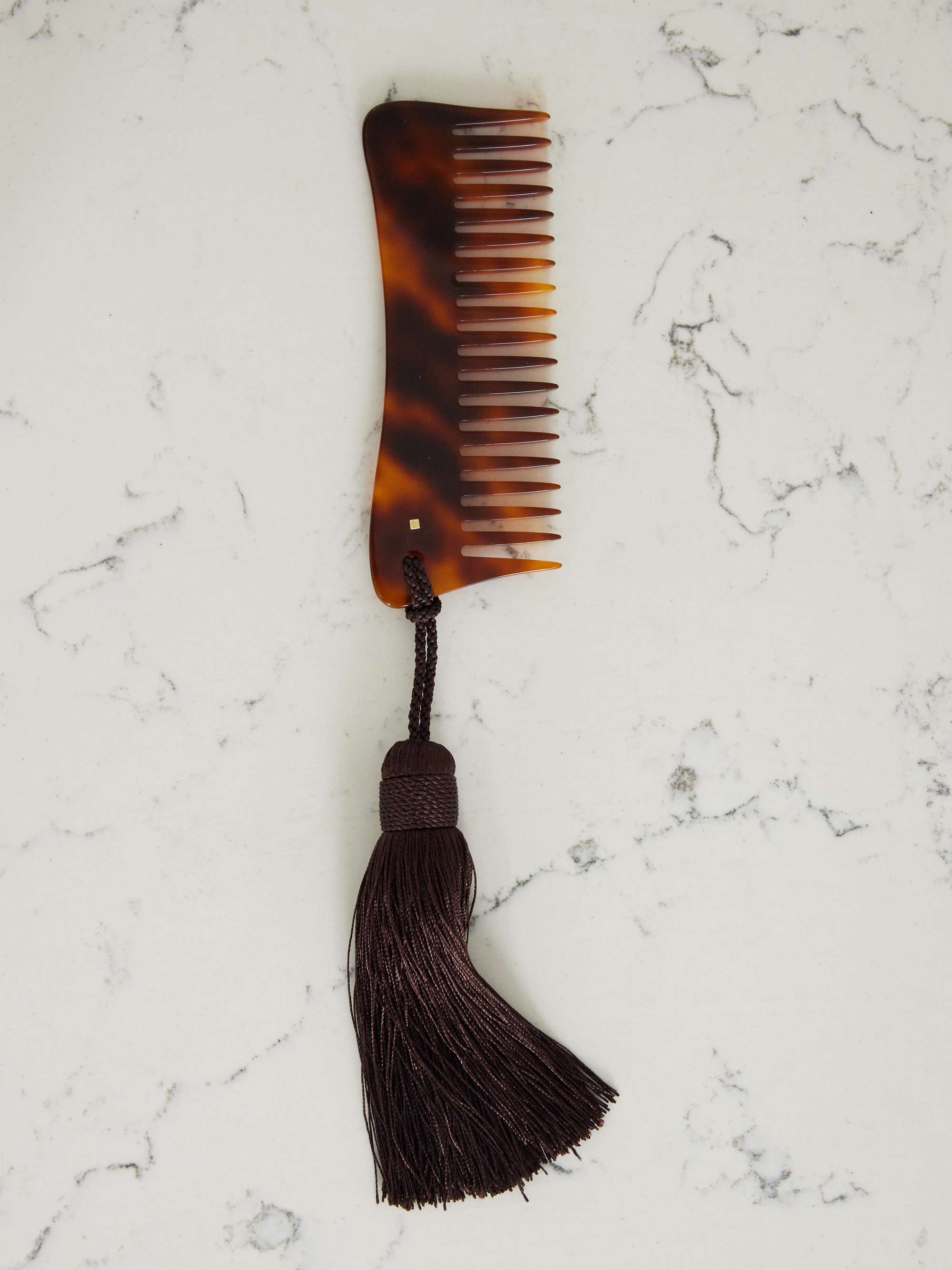 Tasseled Tortoiseshell Acetate Comb