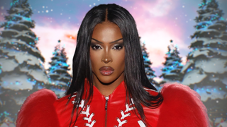 Tayce in a red top for Strictly Come Dancing 2024 Christmas special