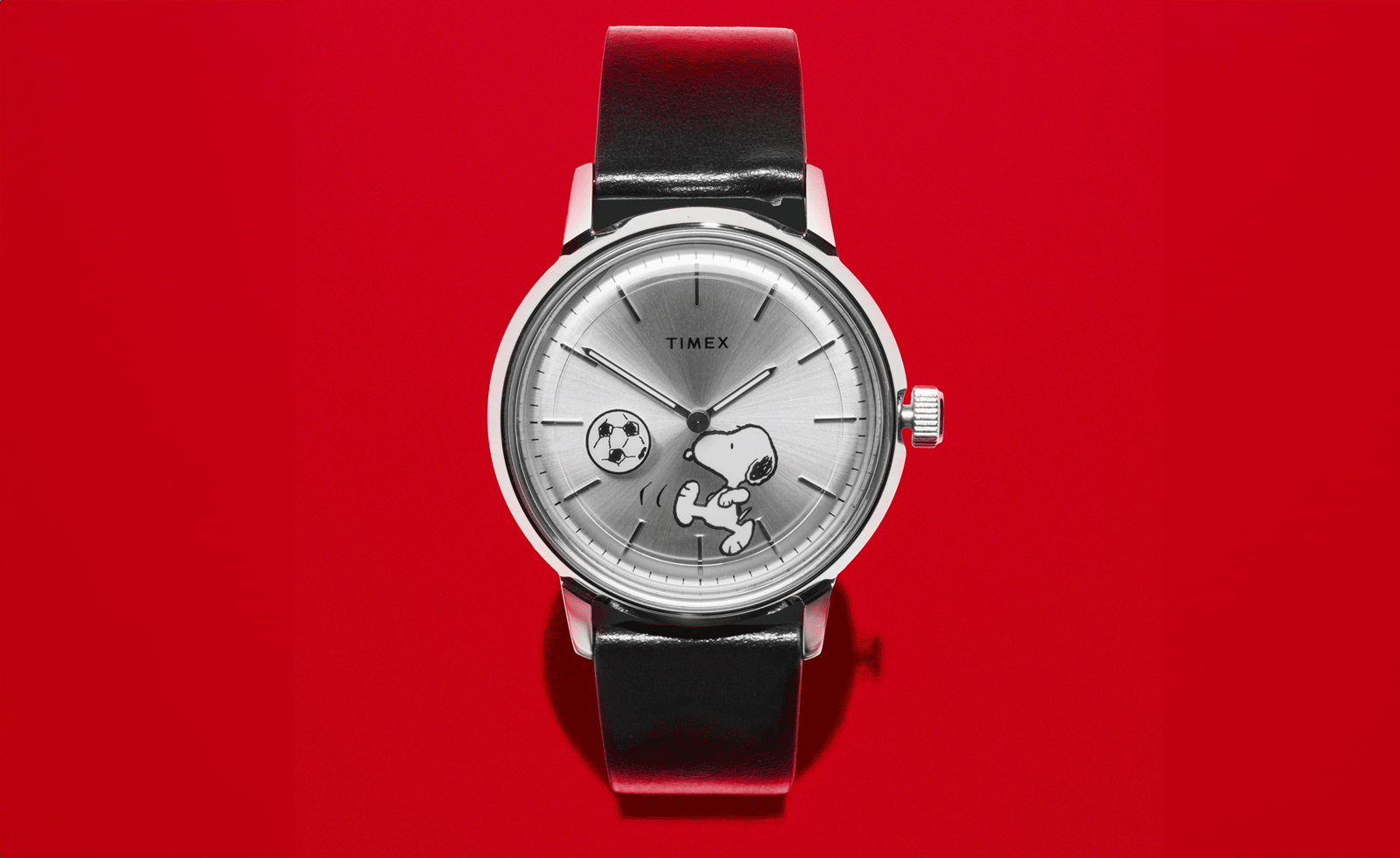 snoopy watch on a red background